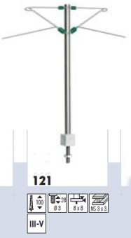 Sommerfeldt 121 H-Profil-Mittelmast 78mm 