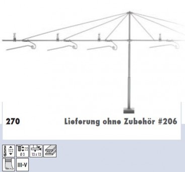 Sommerfeldt 270 FS Mast für 6 Gleise ohne Zubehör 