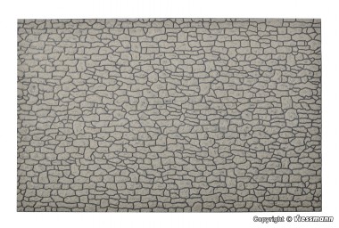 Vollmer 48824 Mauerplatte Bruchstein, grau 