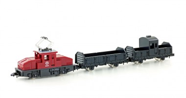 Kato 10504-1 Güterzug 3-tlg. E-Lok & 2 offenen Wagen 