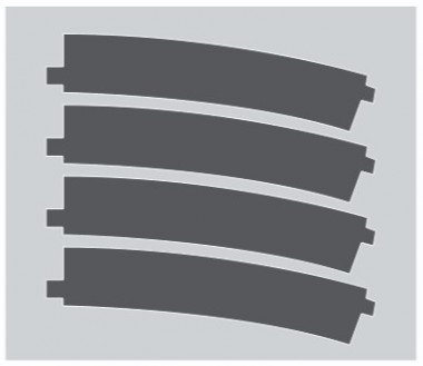 Kato 52-250 Gebogenes Gleis R481-15 (4 Stück), H0e 