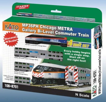 Kato USA 1068701 Metra Personenzug 4-tlg 