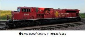 Kato USA 1765627 CPR Diesellok EMD SD90/43MAC #9155 