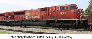 Kato USA 1765628 CPR Diesellok EMD SD90/43MAC #9159 