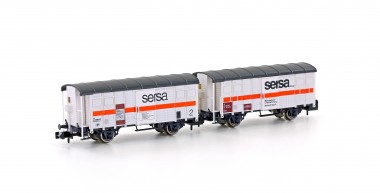 Hobbytrain 24253 SERSA gedeckte Güterwagen-Set 2-tlg Ep.4 