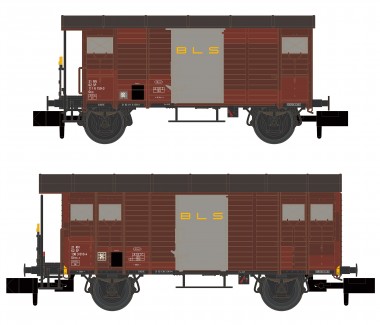 Hobbytrain 24254 BLS gedeckte Güterwagen-Set K2+K3 EP.4 