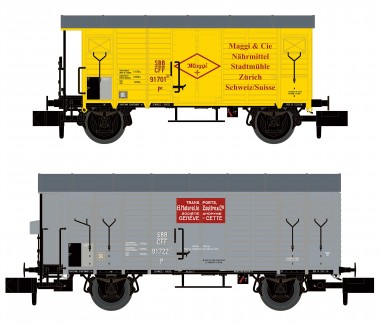 Hobbytrain 24255 SBB gedeckte Güterwagen-Set K2+K3 EP.2 