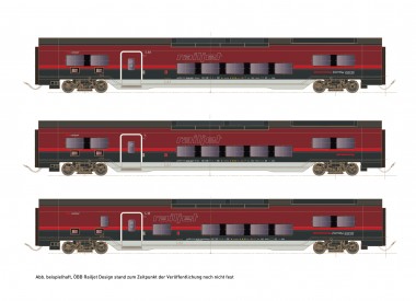 Hobbytrain 25402 ÖBB Railjet DANI Personenwagen-Set Ep.6 