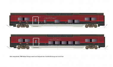 Hobbytrain 25403 ÖBB Railjet DANI Personenwagen-Set Ep.6 