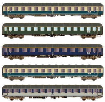 Hobbytrain 43048 DB Reisezugwagen-Set D912 5-tlg Ep.4 