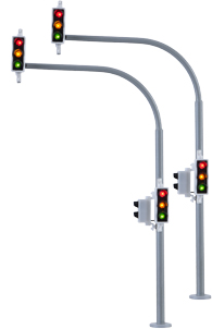 Viessmann 5094 Bogenampel mit Fußgängerampel 2 Stück 