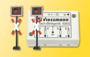 Viessmann 5801 Andreaskreuze, 2 St. mit Blinkelektronik 