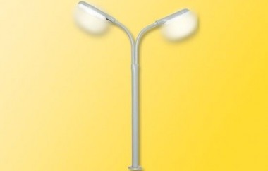 Viessmann 6095 LED Peitschenleuchte doppelt, weiß 