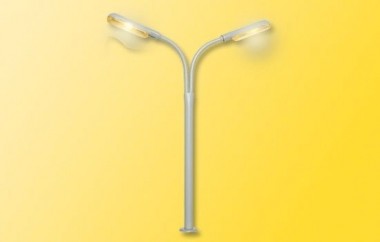 Viessmann 6096 LED Peitschenleuchte doppelt, gelb 