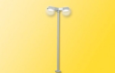 Viessmann 6097 LED Straßenleuchte modern doppelt, weiß 