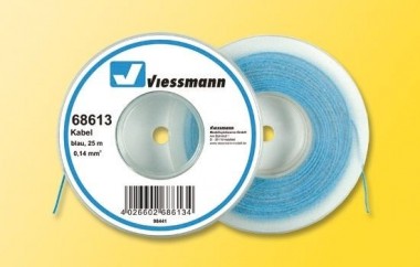 Viessmann 68613 25 m Kabel, 0,14 mm², blau 