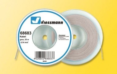 Viessmann 68683 25 m Kabel, 0,14 mm², grau 