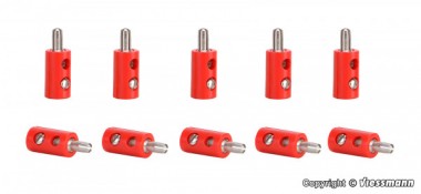 Viessmann 6871 10 Querlochstecker rot 