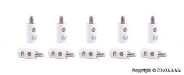 Viessmann 6878 10 Querlochstecker weiß 