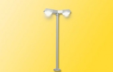 Viessmann 6997 LED Straßenleuchte modern doppelt, weiß 