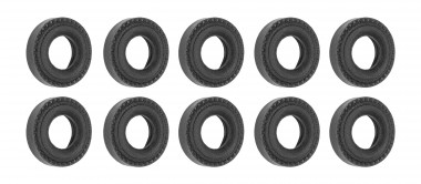 Viessmann 8425 CarMotion: H0 Set Gummireifen, 10 Stück 