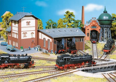 Faller 120176 Ringlokschuppen 3-ständig 