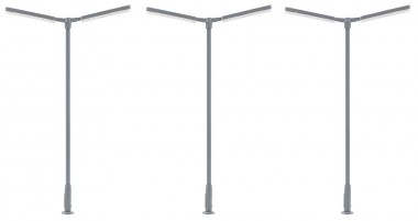 Faller 180122 LED-Kreuzmastleuchte, zweiarm 