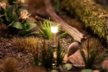 Faller 180139 LED-Wegleuchte, silber, warmweiß, 3 Stü 