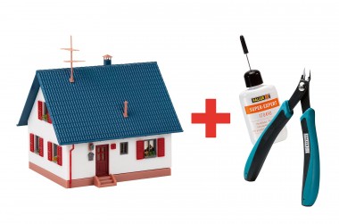 Faller 195601 Promotion-Set Bastelhaus weiß/grau 