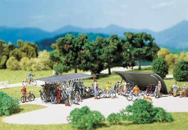 Faller 272535 Fahrradständer mit Fahrrädern 2 St. 
