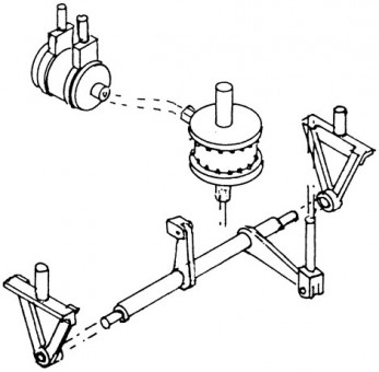 Weinert 2709 Bremszylinder m.Umlenkhebeln 