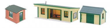 Peco NB-16 Bahnsteigüberdachung mit Holz- und Ziege 