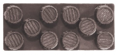 Peco NR-204 Fässer, Dunkelbraun  