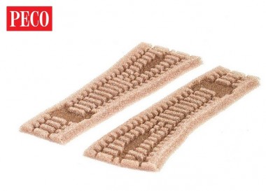 Peco SL-352 Schottereinlage, mittlerer Radius, links 