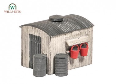 Peco SS22 Wellblech Bude mit Fässern 