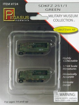 Pegasus Hobbies 724 Sd.Kfz. 251/1, grün 2 Fertigmodelle 