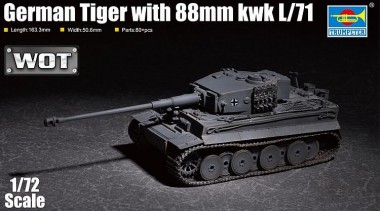Trumpeter 757164 Tiger mit 88mm kwk L/71 