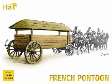 HäT - Hat Toy Soldiers 8108 Französisches Pferdegespann mit Boot 