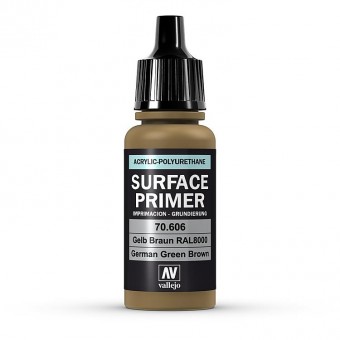 Vallejo 70606 Surface Primer: Deutsch Grün-Braun 17 ml 