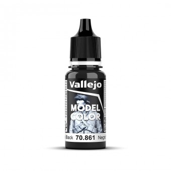 Vallejo 70861 Tiefschwarz glänzend, 17 ml 