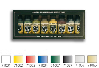 Vallejo 71174 Basis-Farben, 8 x 17 ml 