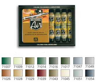 Vallejo 71180 Set: Alliierte Farben, WWII, 16 x 17 ml 