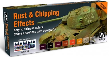 Vallejo 71186 Set: Rost & Abblätter-Effekt, 8 x 17 ml 