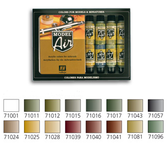 Vallejo 71190 Set: Dt. Farben WWII,16 x 17 ml 