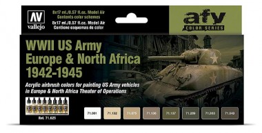 Vallejo 71625 Farbset: WWII US Army Europa&Nordafrika 