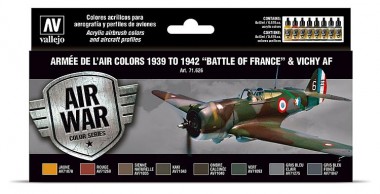 Vallejo 71626 Farbset: WWII Armee de l'Air 8x 17ml 