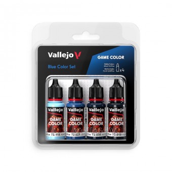 Vallejo 72376 Farb-Set Blau, 4x 18 ml  