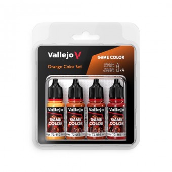 Vallejo 72381 Farb-Set Orange, 4x 18 ml  