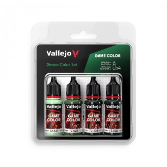Vallejo 72384 Farb-Set Grün, 4x 18 ml  
