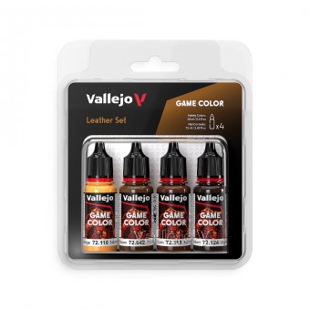 Vallejo 72385 Farb-Set Leder, 4x 18 ml  